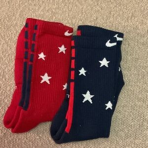 Nike Red and Navy Star Socks